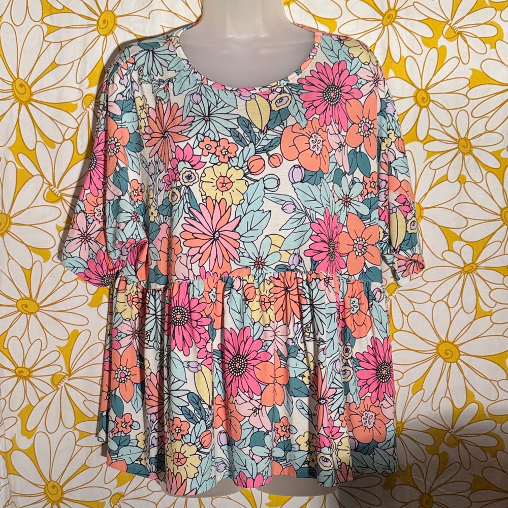 Floral Print Women's Blouse